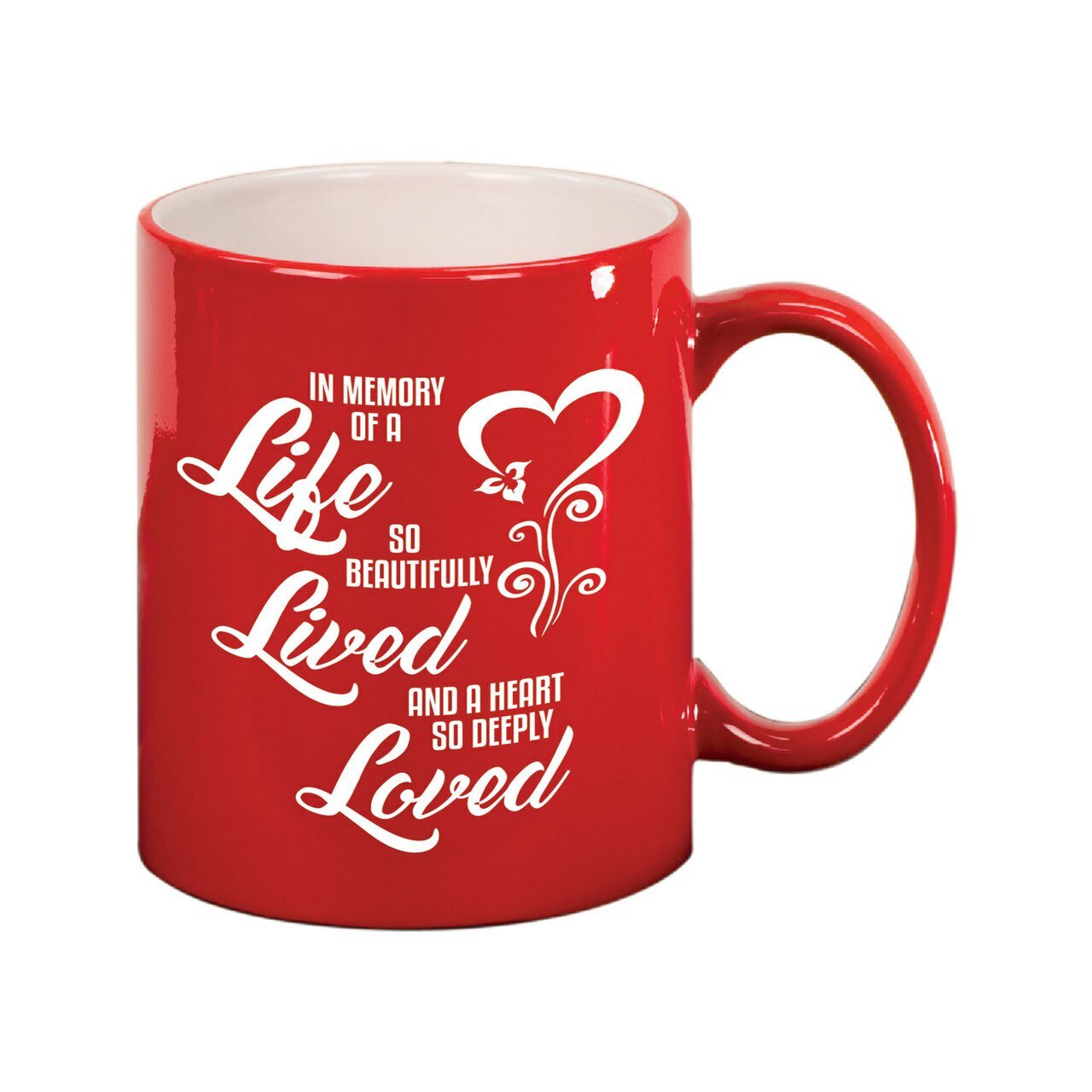 Life Lived Loved In Loving Memory Ceramic Mug - The Funeral Program Site