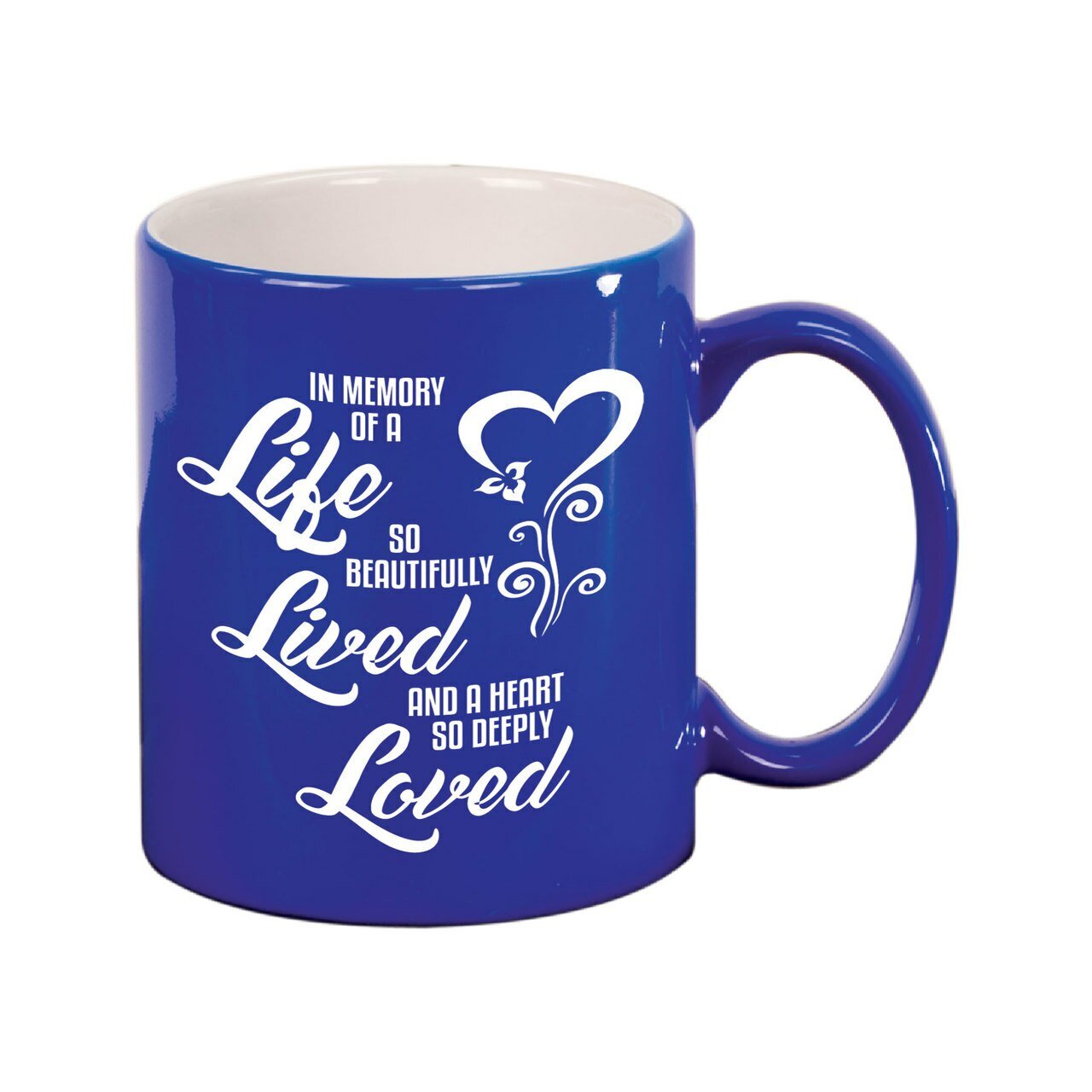 Life Lived Loved In Loving Memory Ceramic Mug - The Funeral Program Site