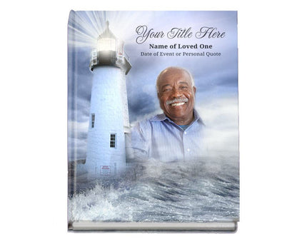 Lighthouse Perfect Bind Memorial Funeral Guest Book - The Funeral Program Site