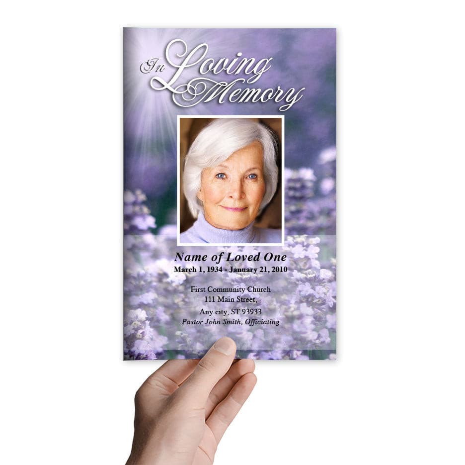 Lilac Funeral Program Template - The Funeral Program Site