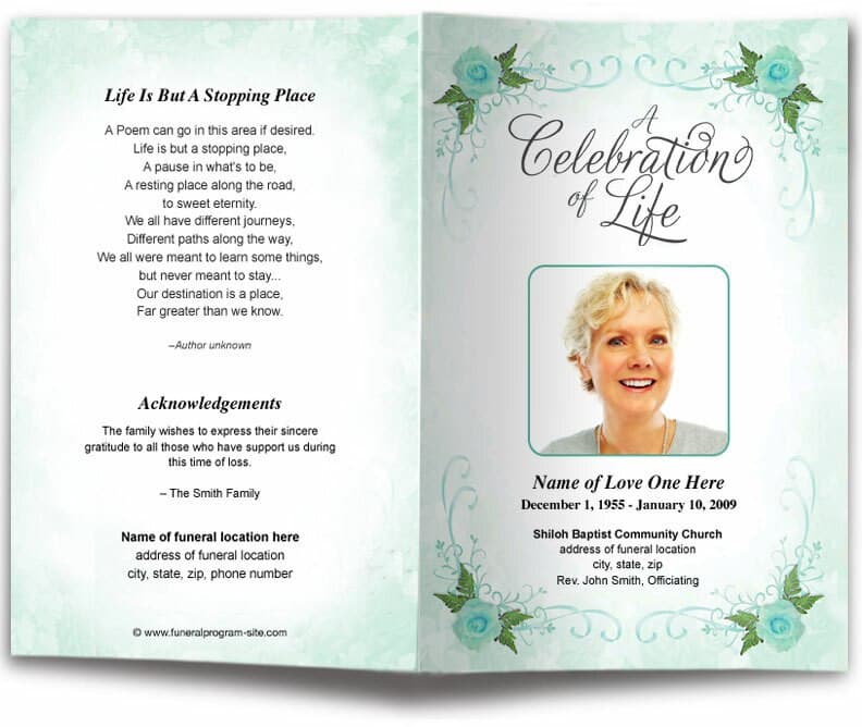 Lovely Funeral Program Template - The Funeral Program Site