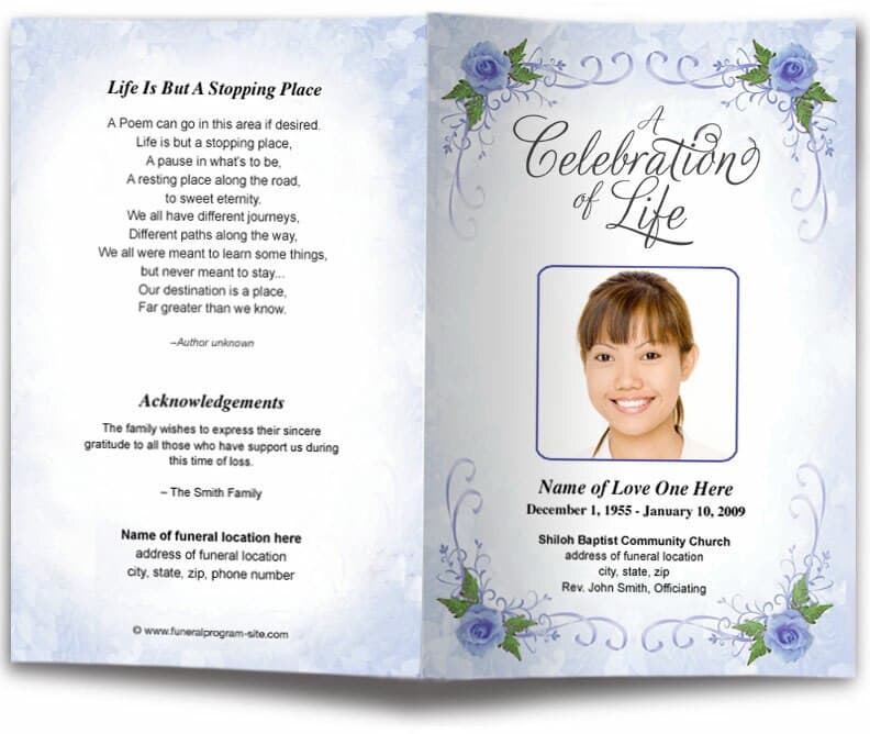 Lovely Funeral Program Template - The Funeral Program Site