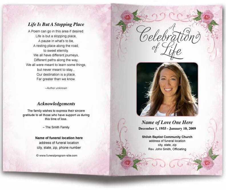 Lovely Funeral Program Template - The Funeral Program Site