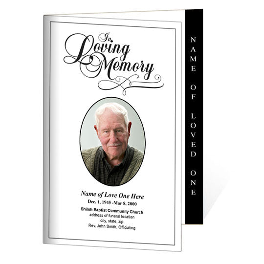 Loving 4 - Sided Graduated Funeral Program Template - The Funeral Program Site