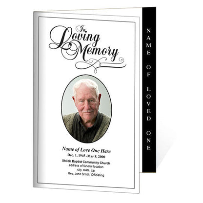 Loving 4 - Sided Graduated Funeral Program Template - The Funeral Program Site