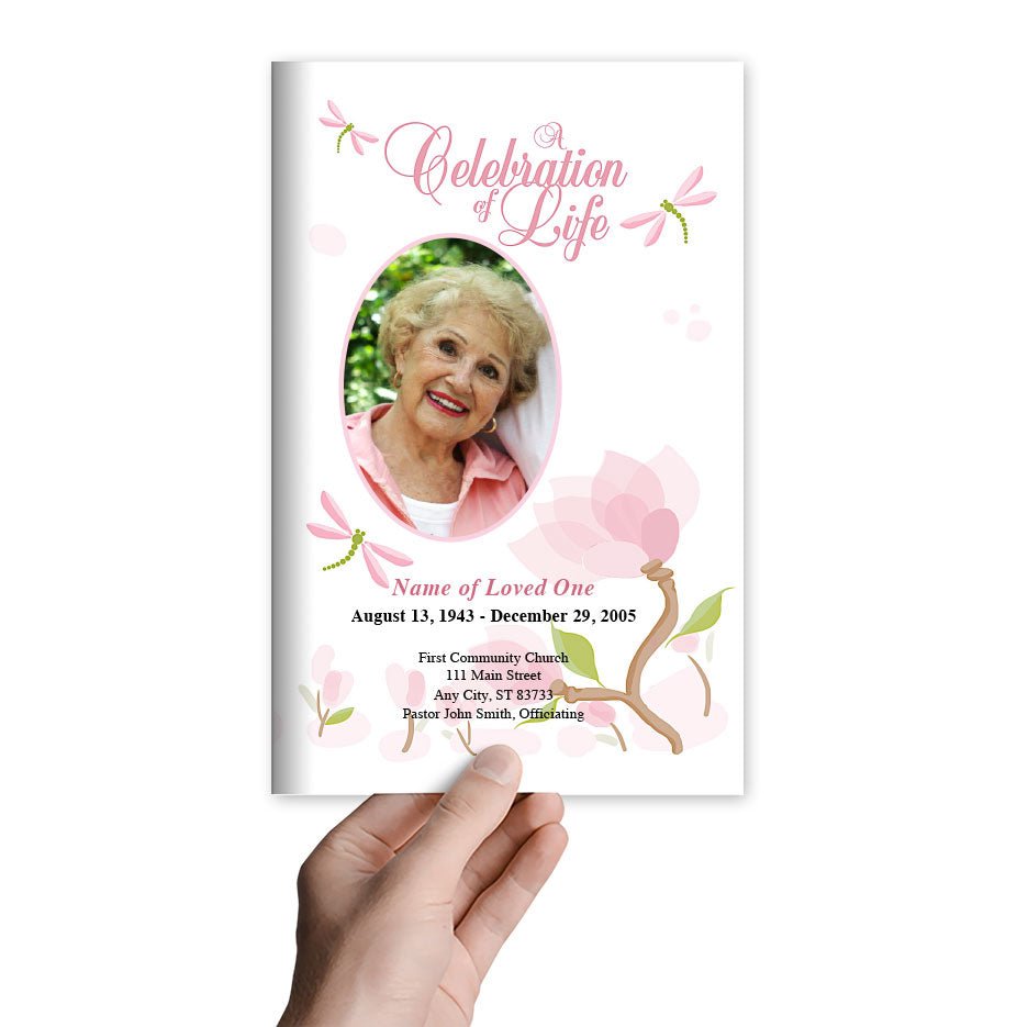 Magnolia Funeral Program Template - The Funeral Program Site