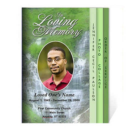 Majestic 8 - Sided Funeral Graduated Program Template - The Funeral Program Site