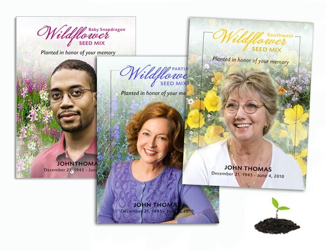 Marigold Personalized Memorial Seed Packet (Pack of 10) - The Funeral Program Site