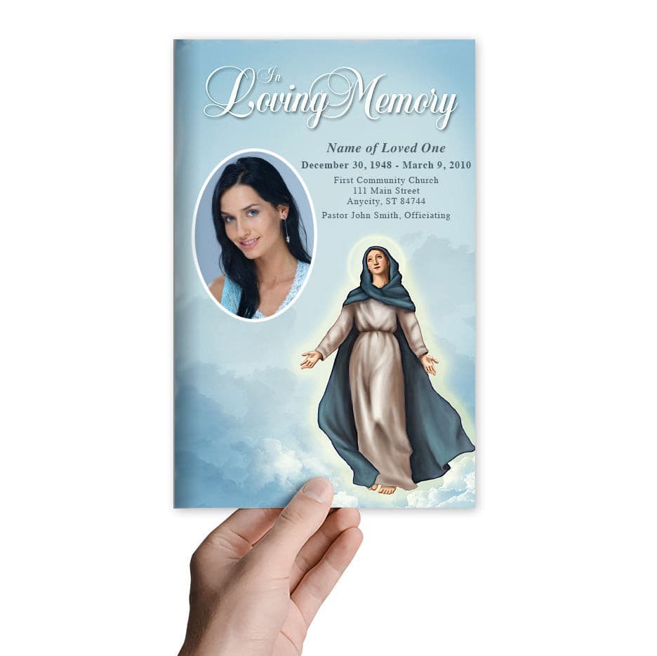 Mary Funeral Program Template - The Funeral Program Site