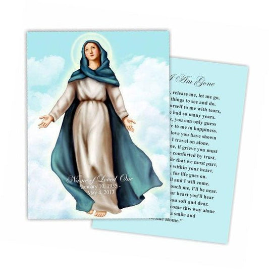 Mary Small Memorial Card Template - The Funeral Program Site