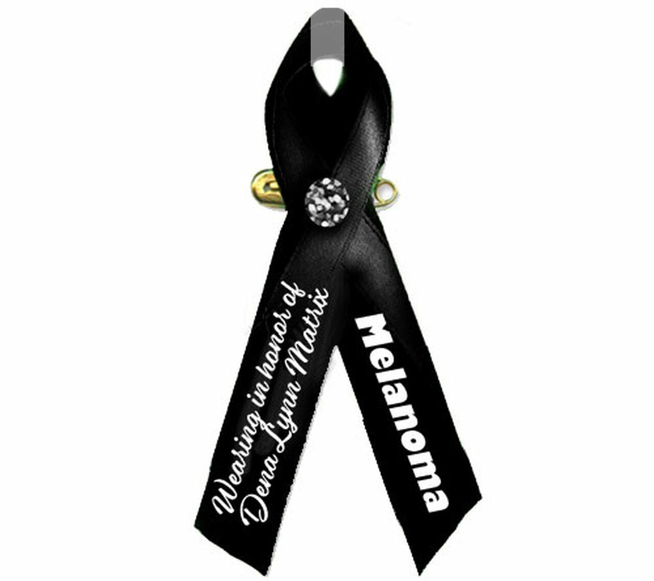 Melanoma Awareness Cancer Ribbon (Black) - Pack of 10 - The Funeral Program Site