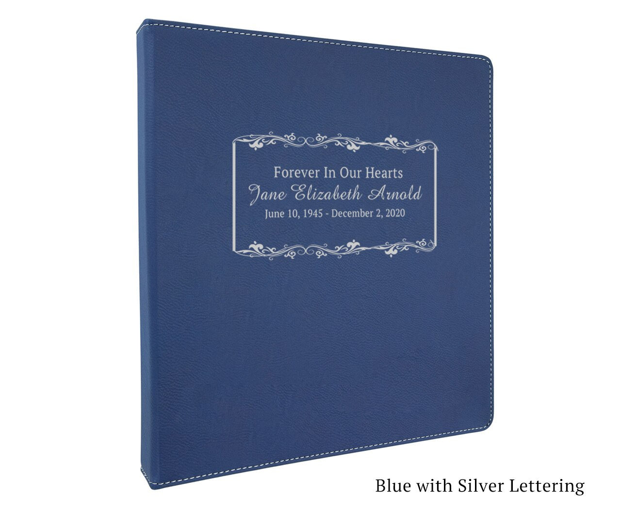 Memorial Funeral Guest Book Binder Leatherette Garland - The Funeral Program Site