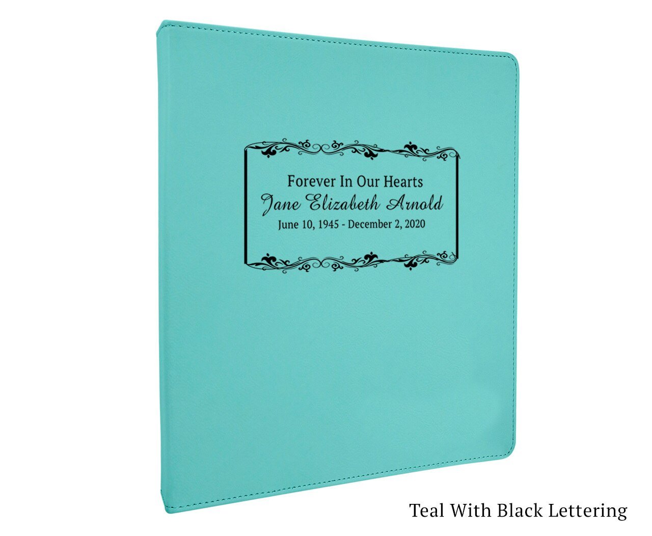 Memorial Funeral Guest Book Binder Leatherette Garland - The Funeral Program Site