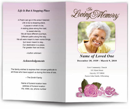 Memory Funeral Program Template - The Funeral Program Site