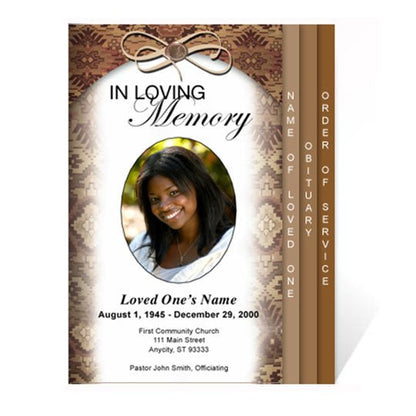 Messenger 8 - Sided Graduated Program Template - The Funeral Program Site