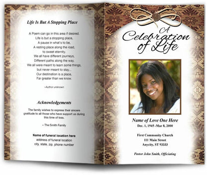 Messenger Funeral Program Template - The Funeral Program Site