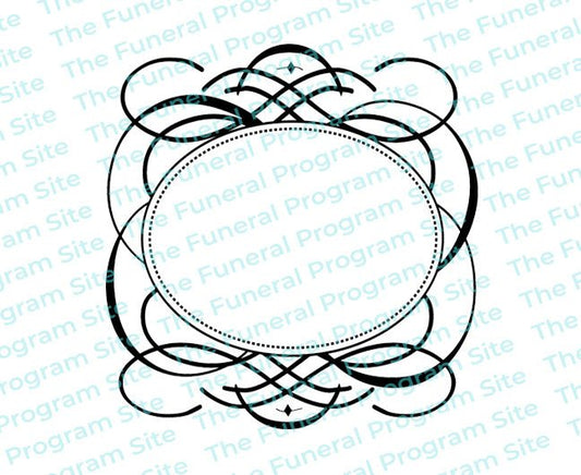 Mimosa Elegant Vector Flourish Border - The Funeral Program Site