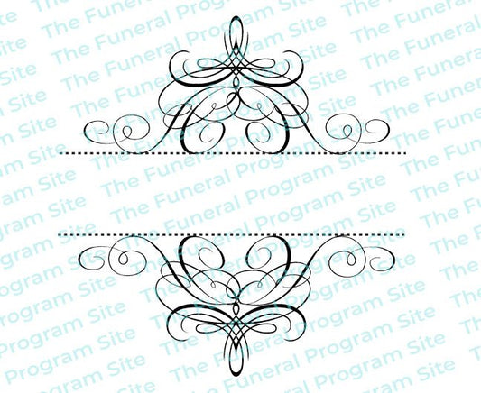 Minuet Elegant Vector Flourish Border - The Funeral Program Site