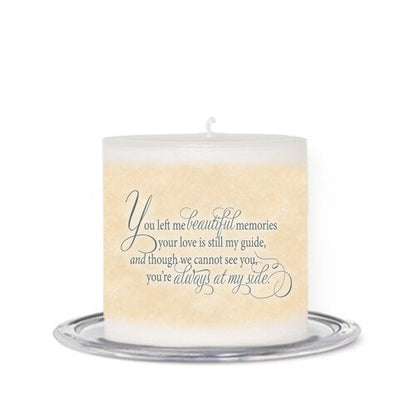 Monograms Personalized Small Wax Memorial Candle - The Funeral Program Site