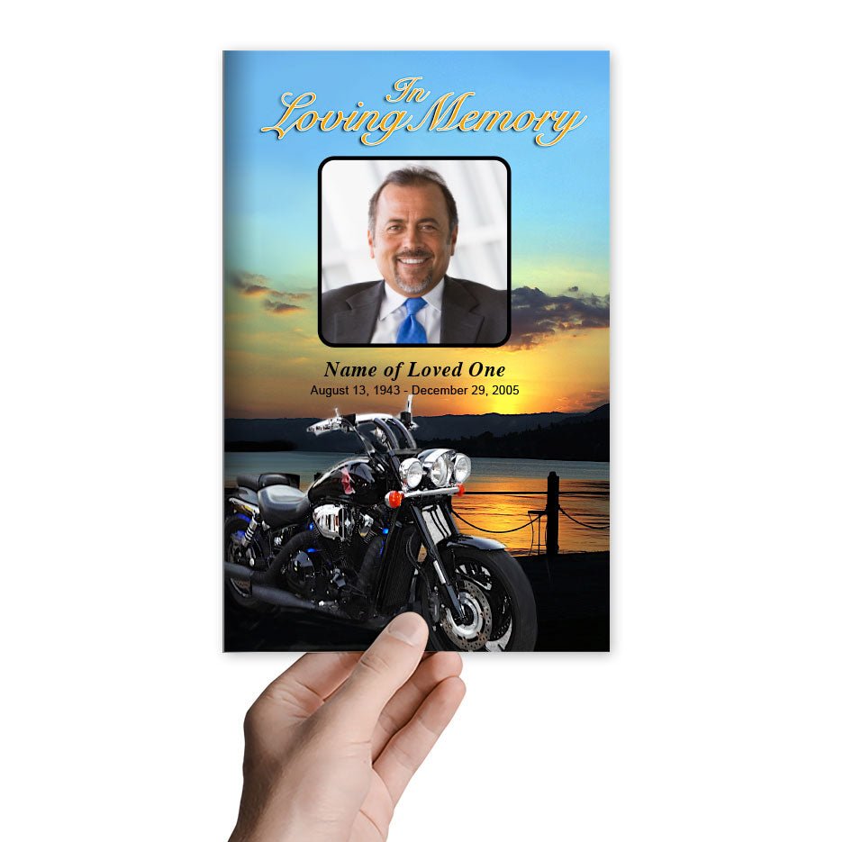 Motorcycle Funeral Program Template - The Funeral Program Site