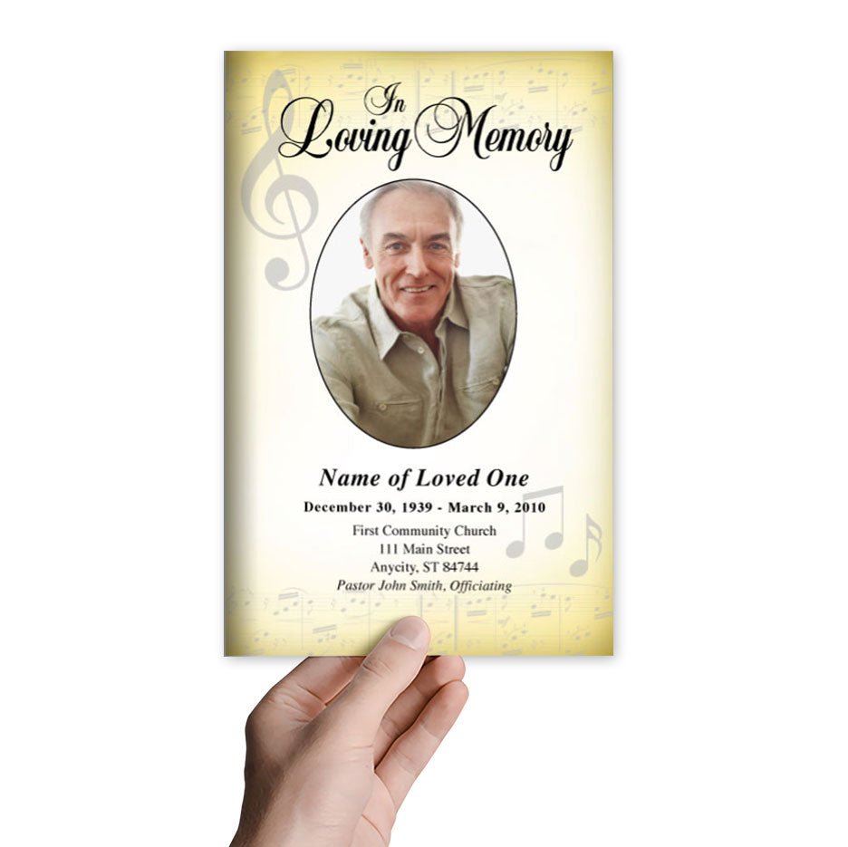 Musical Funeral Program Template - The Funeral Program Site