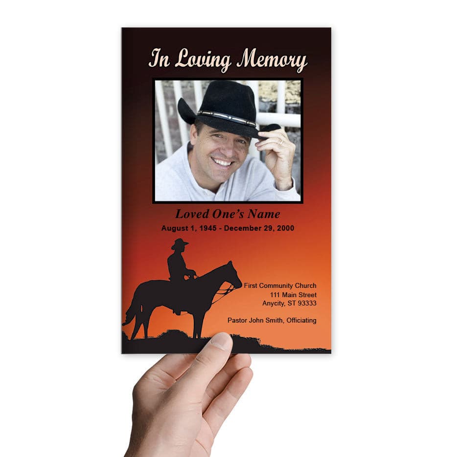 Mustang Funeral Program Template - The Funeral Program Site