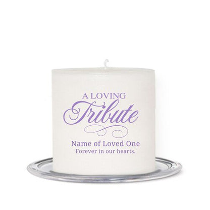 My Tribute Personalized Small Wax Memorial Candle - The Funeral Program Site