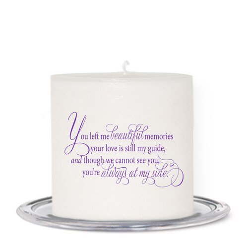 My Tribute Personalized Small Wax Memorial Candle - The Funeral Program Site