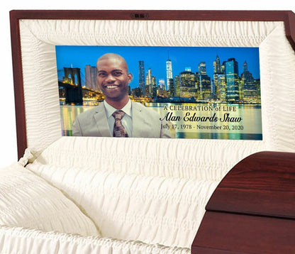 New York City Custom Casket Panel Insert - The Funeral Program Site