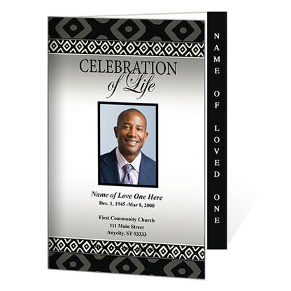 Nigeria 4 - Sided Graduated Funeral Program Template - The Funeral Program Site