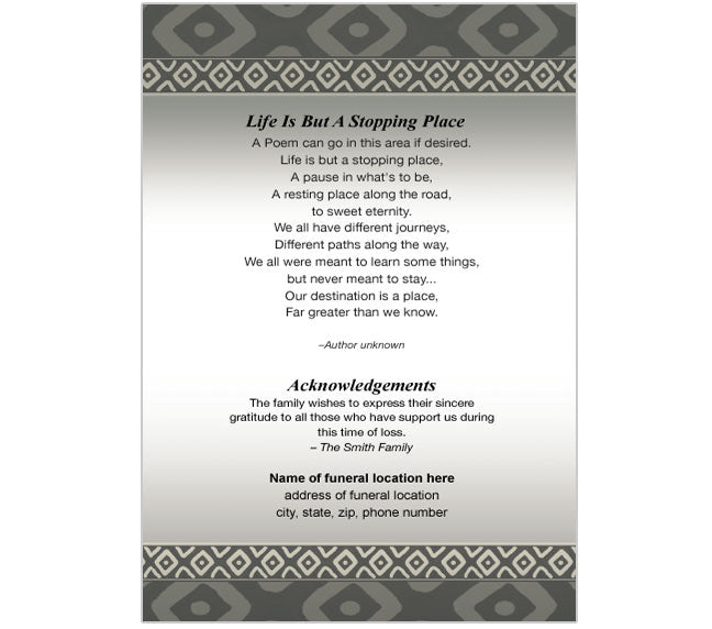 Nigeria 4 - Sided Graduated Funeral Program Template - The Funeral Program Site