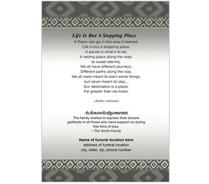 Nigeria 4 - Sided Graduated Funeral Program Template - The Funeral Program Site