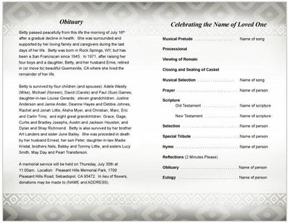 Nigeria Funeral Program Template - The Funeral Program Site