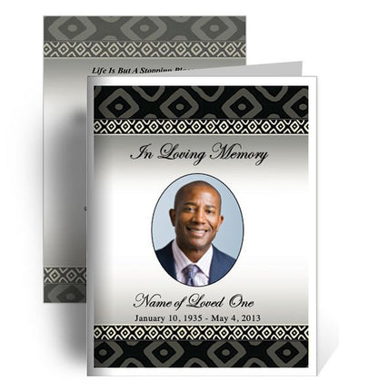 Nigeria Small Memorial Card Template - The Funeral Program Site