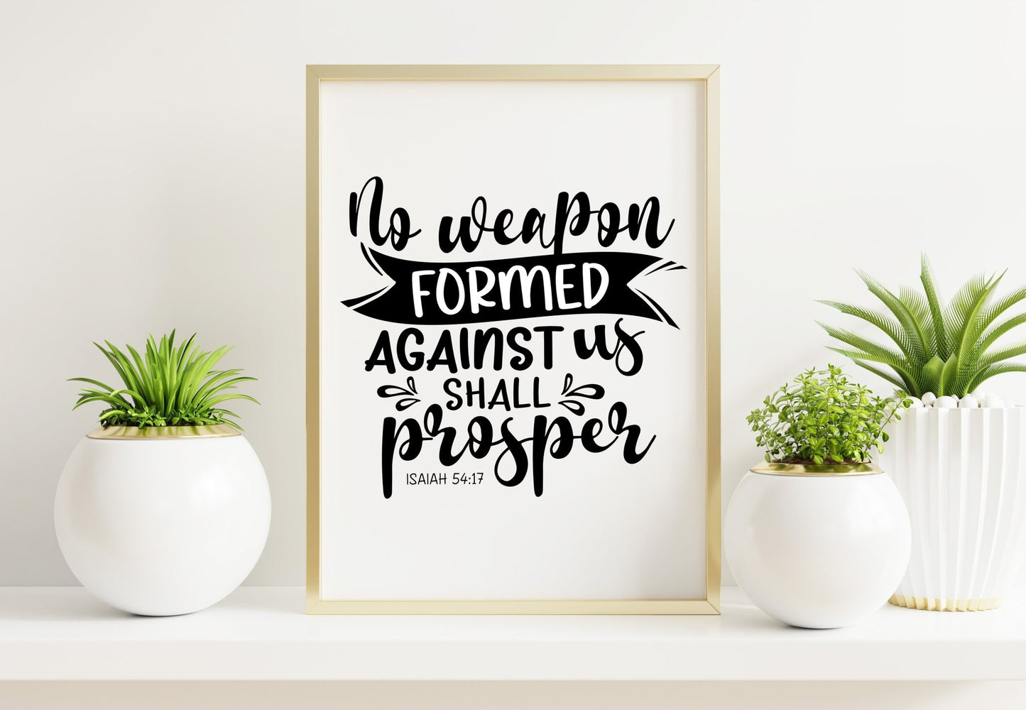 No Weapon Formed Bible Verse Word Art - The Funeral Program Site