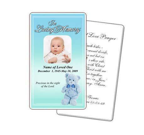 NurseryBoy Prayer Card Template - The Funeral Program Site