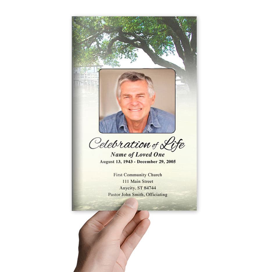 Oakridge Funeral Program Template - The Funeral Program Site