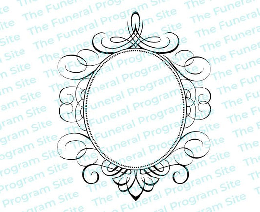 Olivet Elegant Vector Flourish Border - The Funeral Program Site