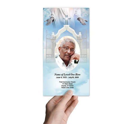 Open Arms Funeral Brochure Tri Fold Template - The Funeral Program Site