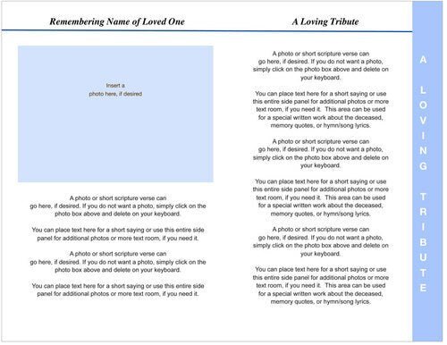 Outdoor 8 - Sided Funeral Graduated Program Template - The Funeral Program Site