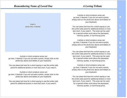 Outdoor 8 - Sided Funeral Graduated Program Template - The Funeral Program Site