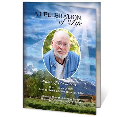 Outdoor A4 Funeral Order of Service Template - The Funeral Program Site