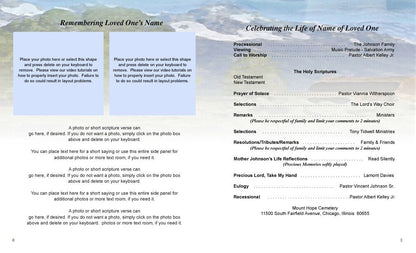 Outdoor Funeral Booklet Template - The Funeral Program Site