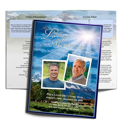 Outdoor Funeral Booklet Template - The Funeral Program Site