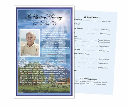 Outdoor Funeral Flyer Template - The Funeral Program Site