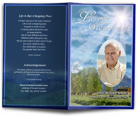 Outdoor Funeral Program Template - The Funeral Program Site