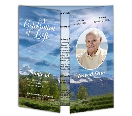 Outdoor Gatefold Program Template - The Funeral Program Site