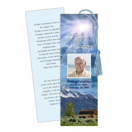 Outdoor Memorial Bookmark Template - The Funeral Program Site