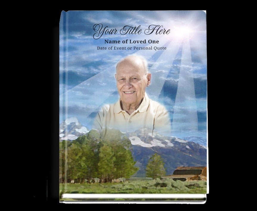 Outdoor Perfect Bind Memorial Funeral Guest Book - The Funeral Program Site