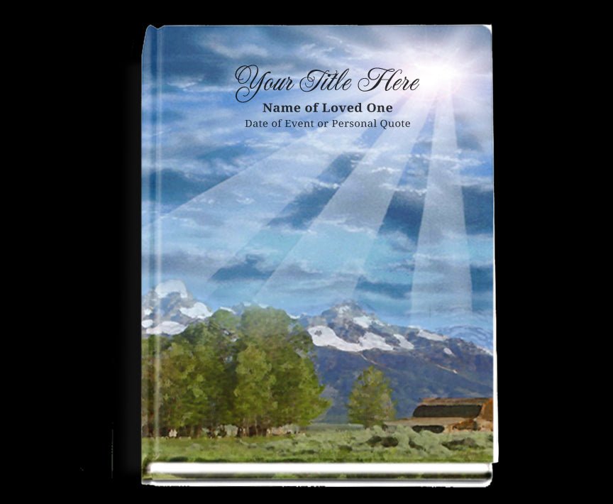 Outdoor Perfect Bind Memorial Funeral Guest Book - The Funeral Program Site